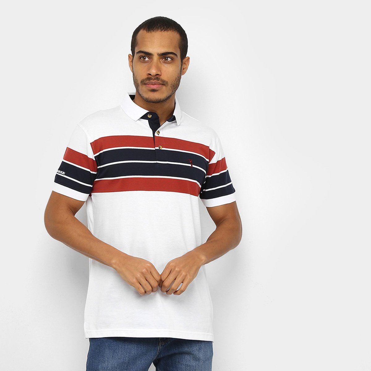 Camisa Polo Aleatory Multicolor Masculina