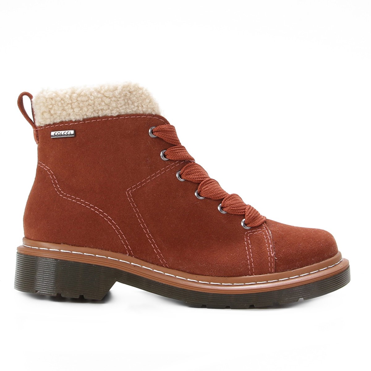 Bota Cano Curto Colcci Érica Pelúcia Feminina