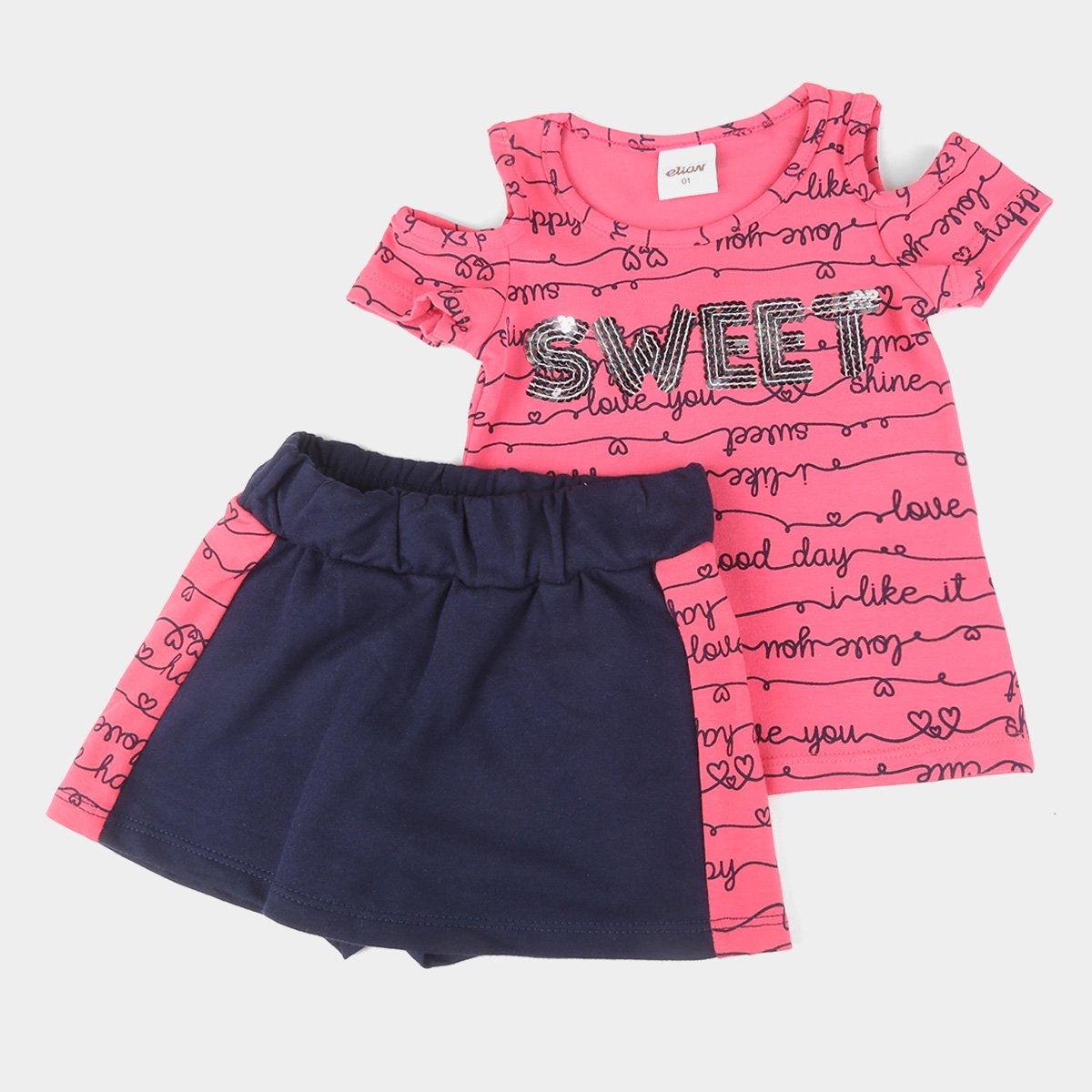 Conjunto Infantil Elian Estampada Feminina