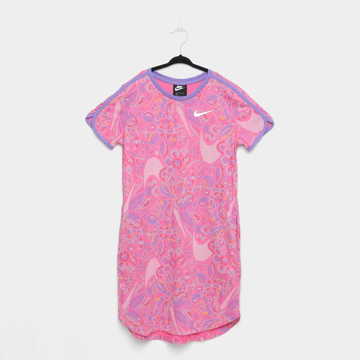 Vestido Camiseta Nike Swoosh Dress Manga Curta