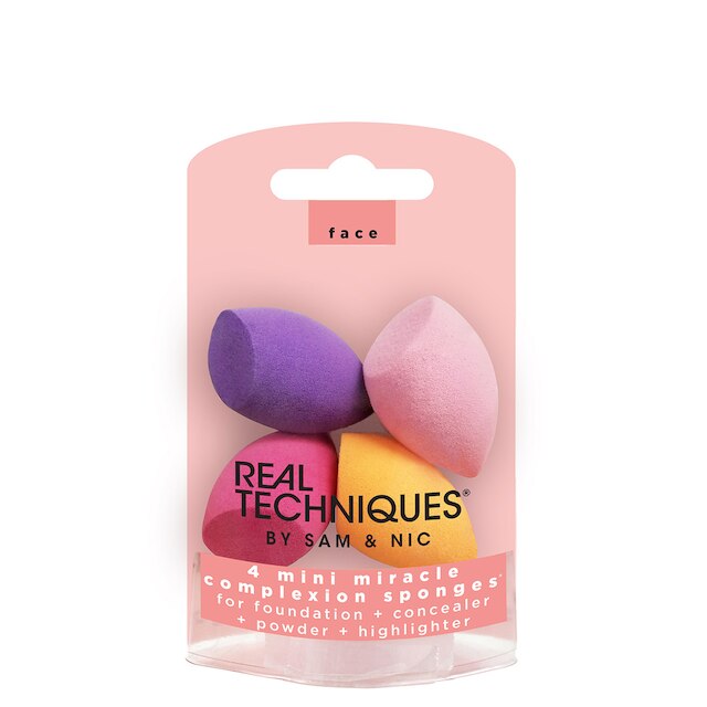 4 Mini Esponjas p/ Maquiagem Real Techniques