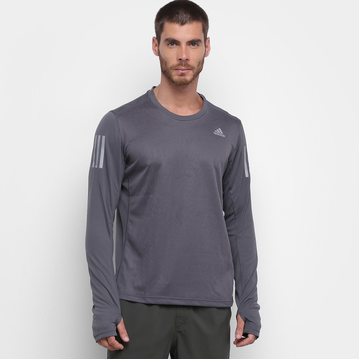 Camiseta Adidas Own The Run Manga Longa Masculina