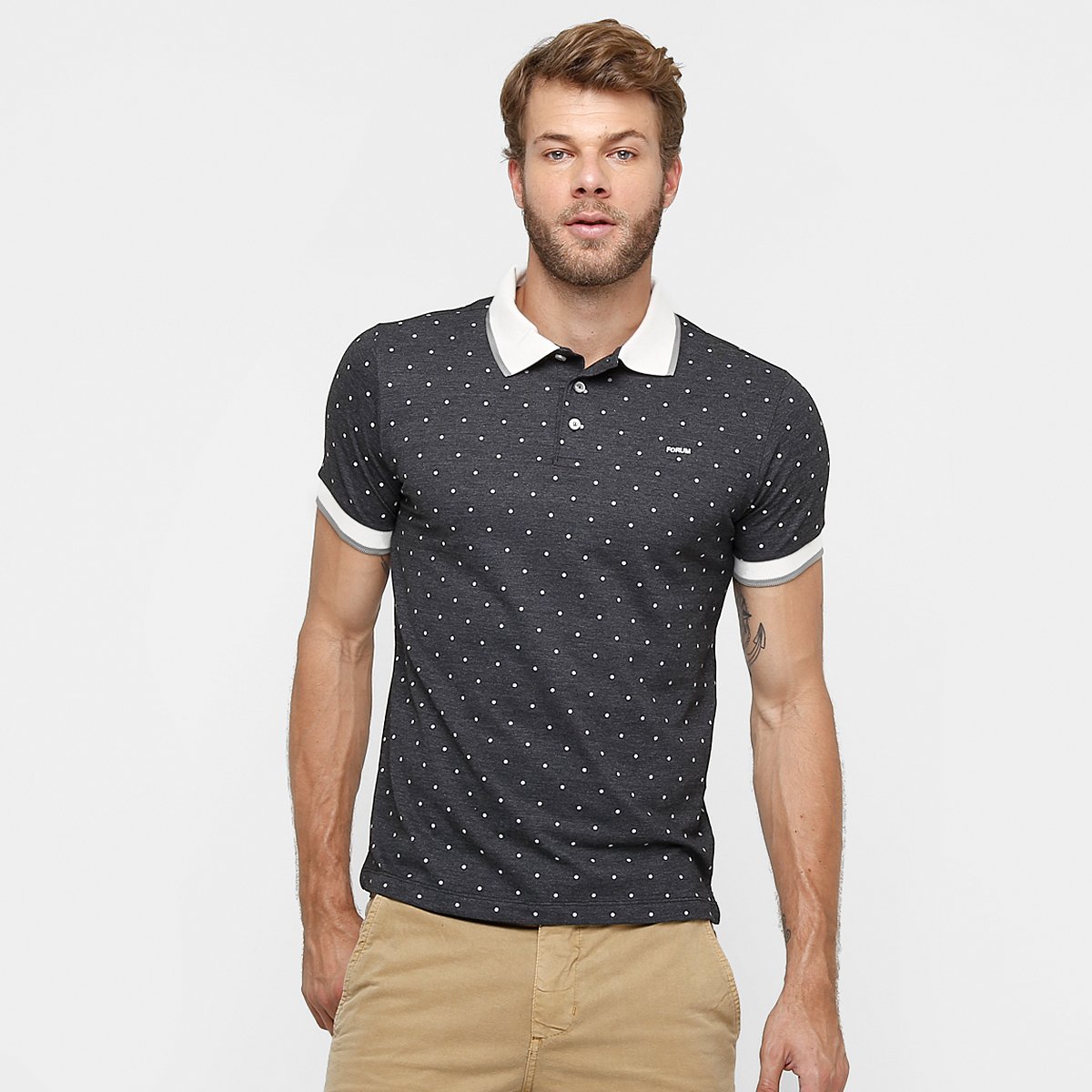 Camisa Polo Forum Piquet Poá