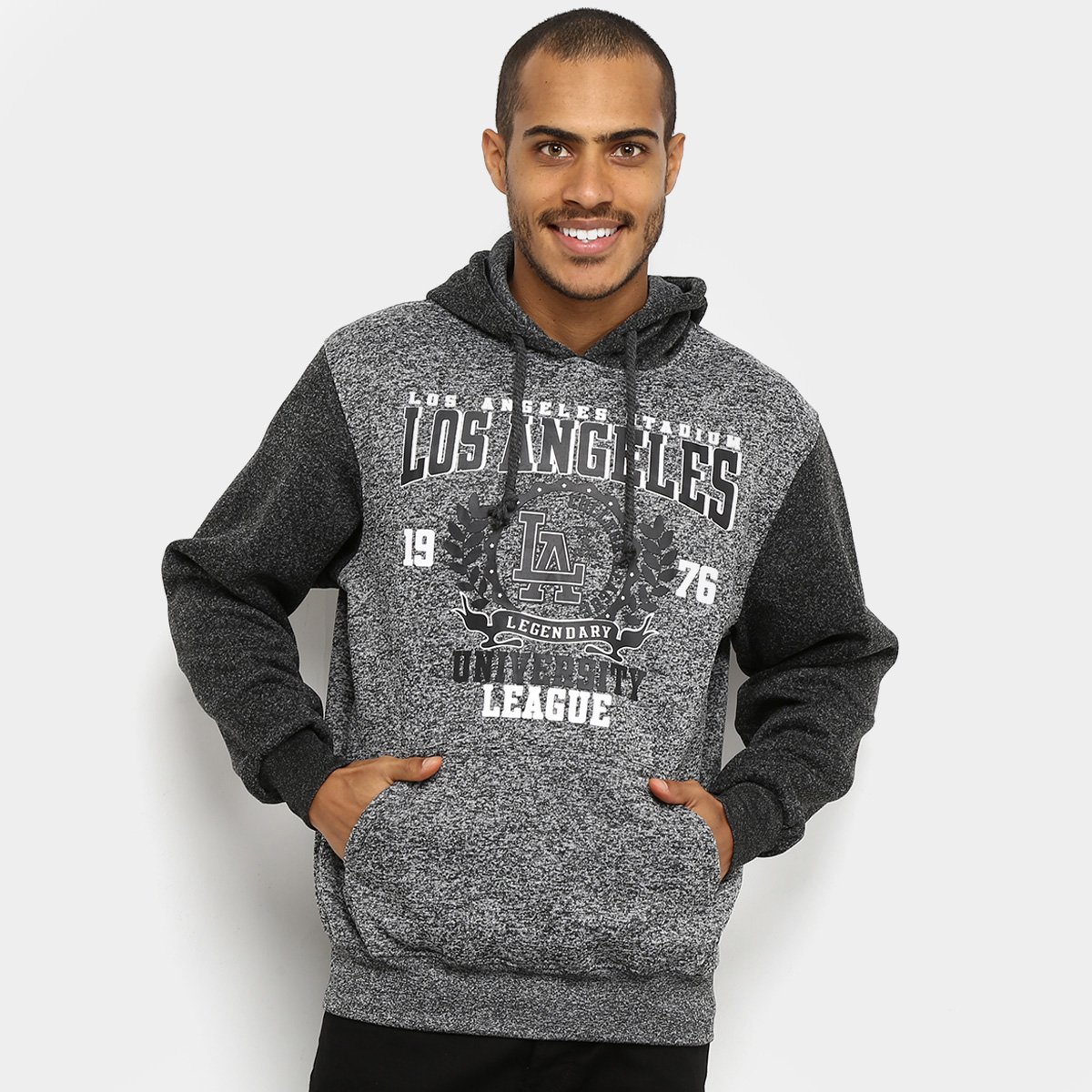 Moletom Broken Rules Estampado Capuz Masculino