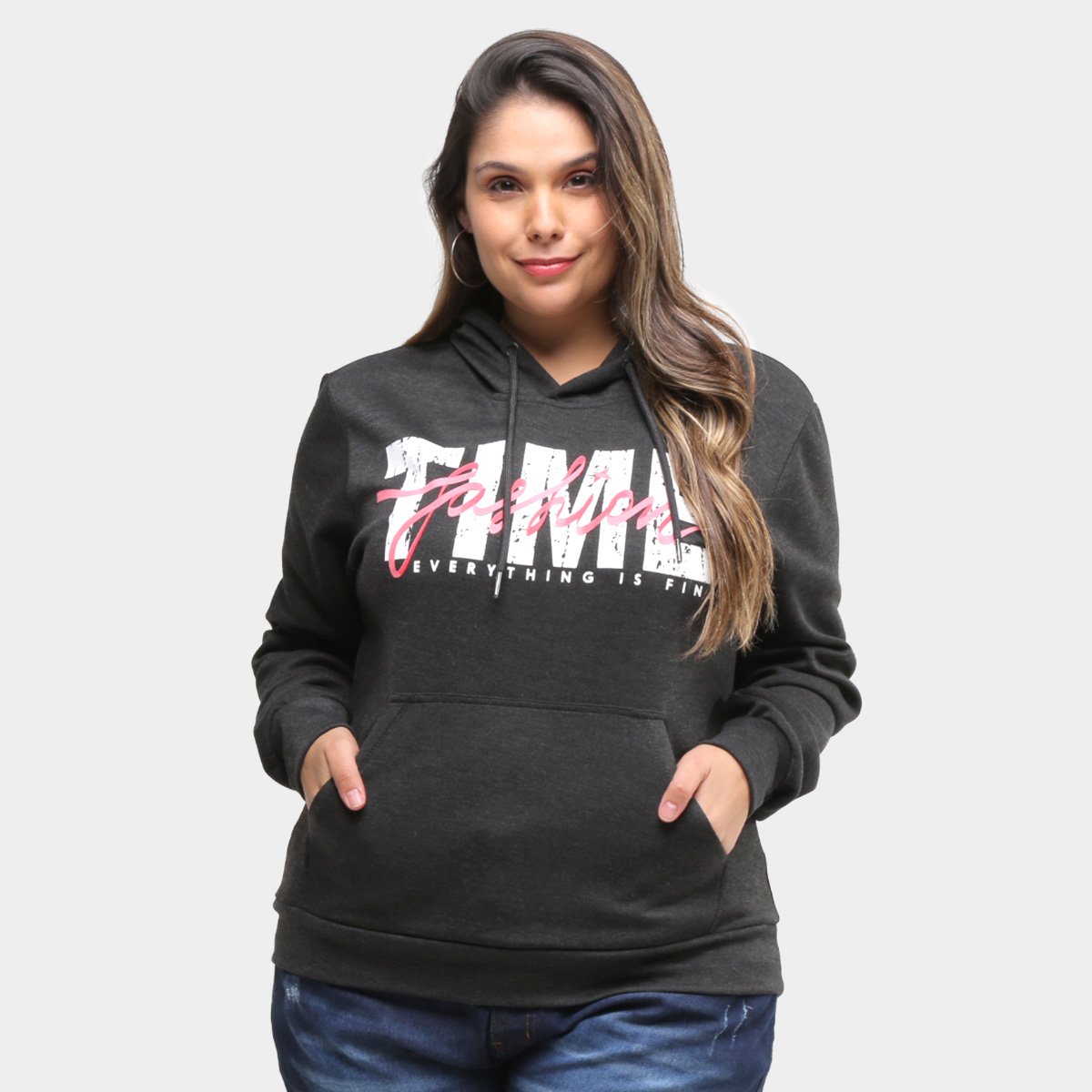 Moletom City Lady Time Fashion Plus Size Feminino