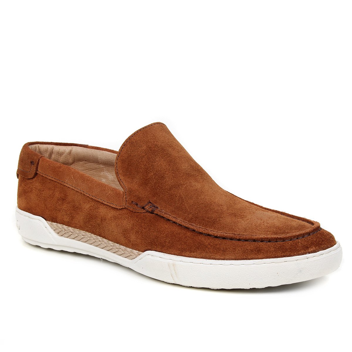 Sapato Casual Couro Shoestock Camurça Liso Masculino