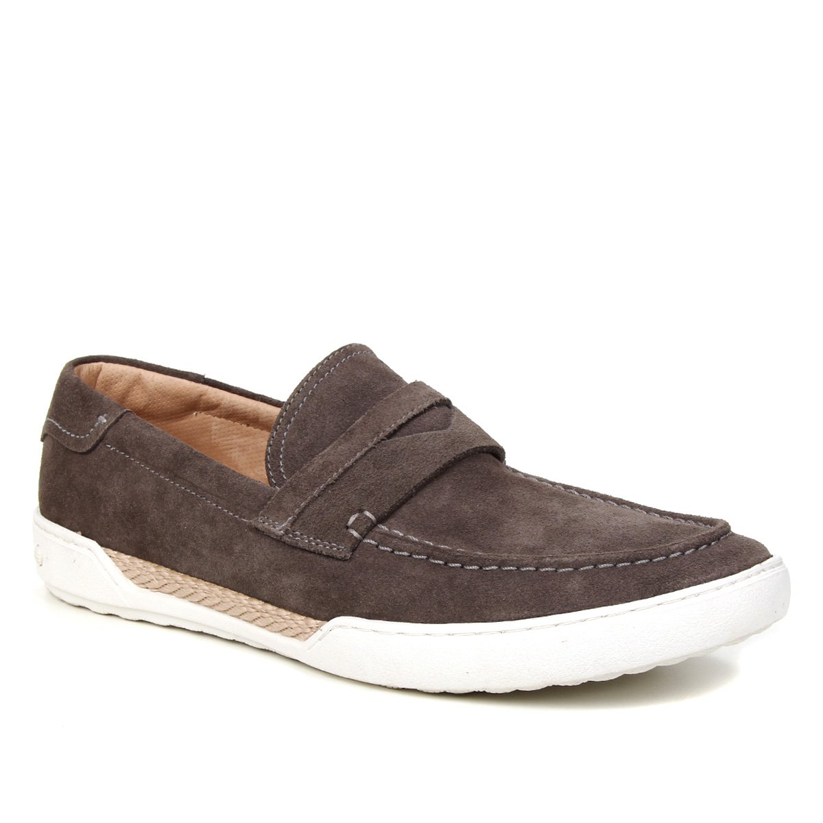 Sapato Casual Couro Shoestock Camurça Tira Masculino
