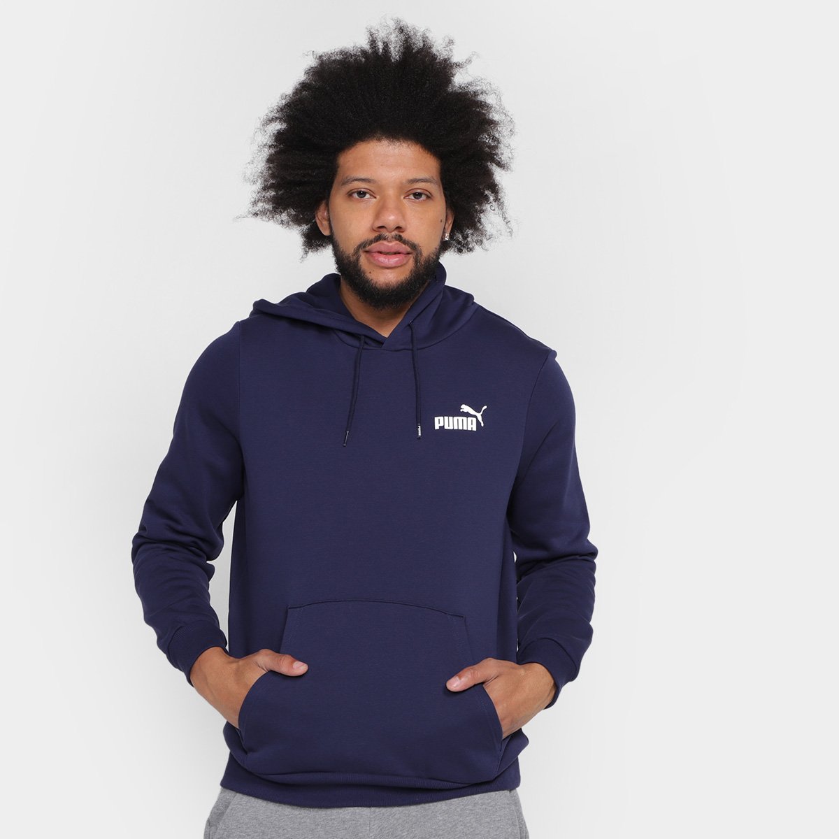 Blusa Moletom Puma Ess Small Logo com Capuz Fl Masculino