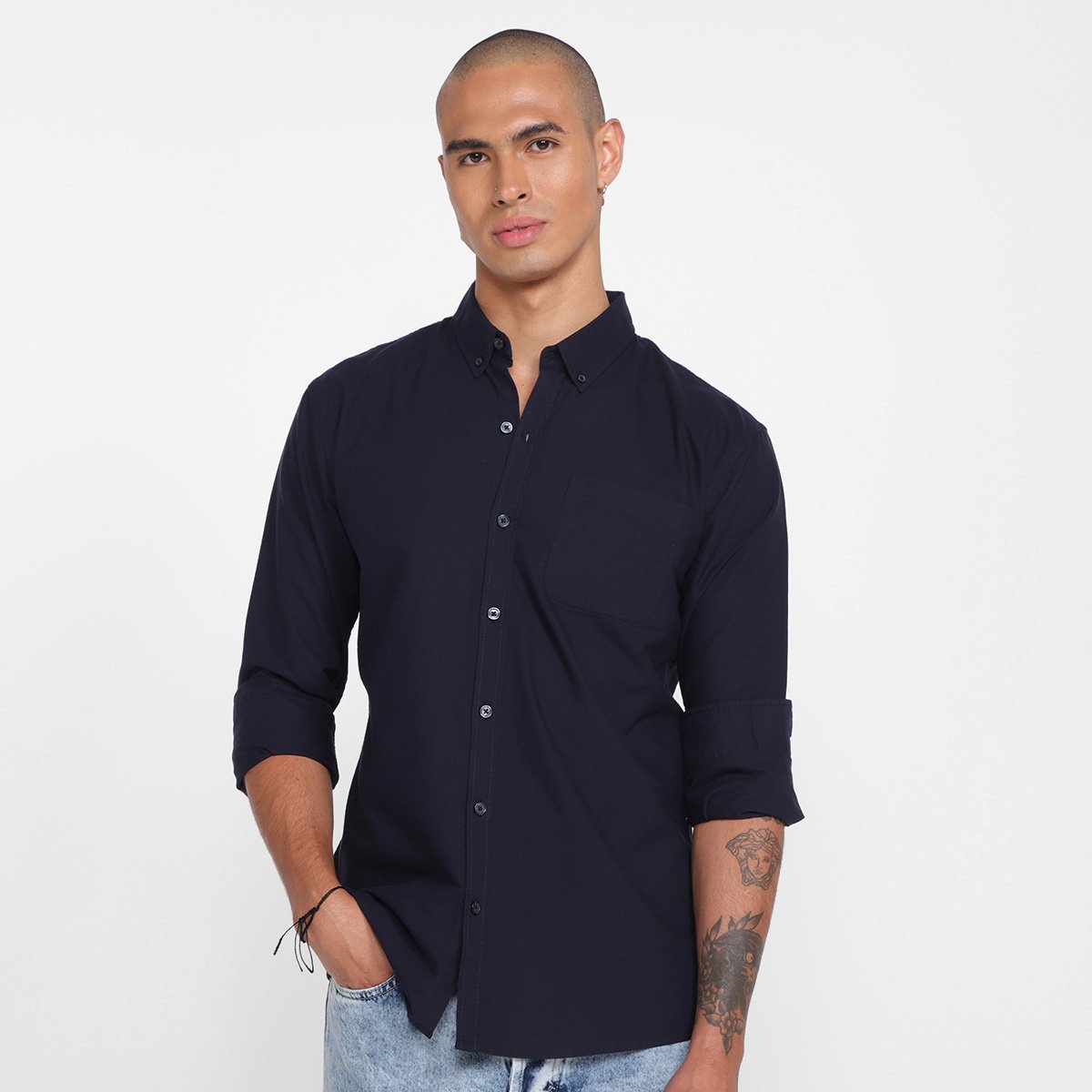 Camisa Manga Longa Hering Lisa Masculina