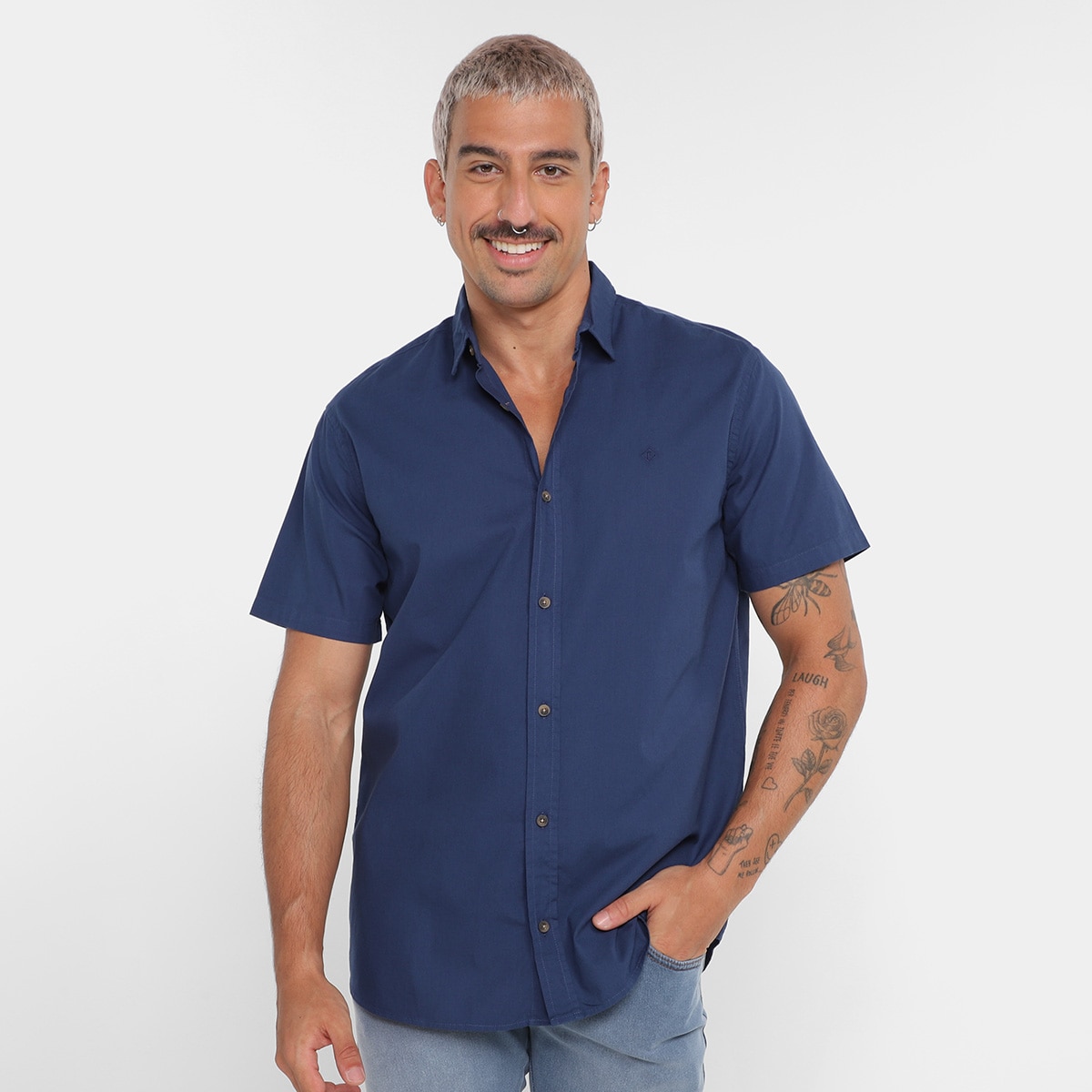Camisa Manga Curta Forum Lisa Relax Masculina