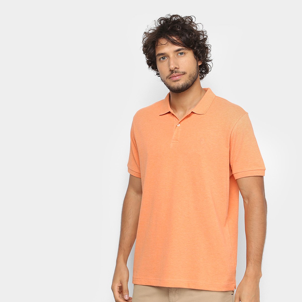 Camisa Polo Richards Mescla Manga Curta Masculina