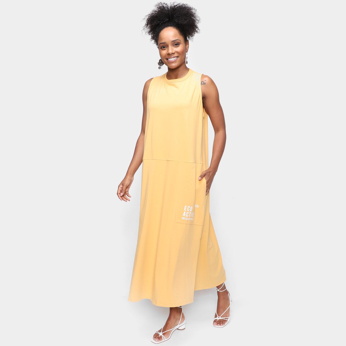 Vestido Colcci Midi Liso