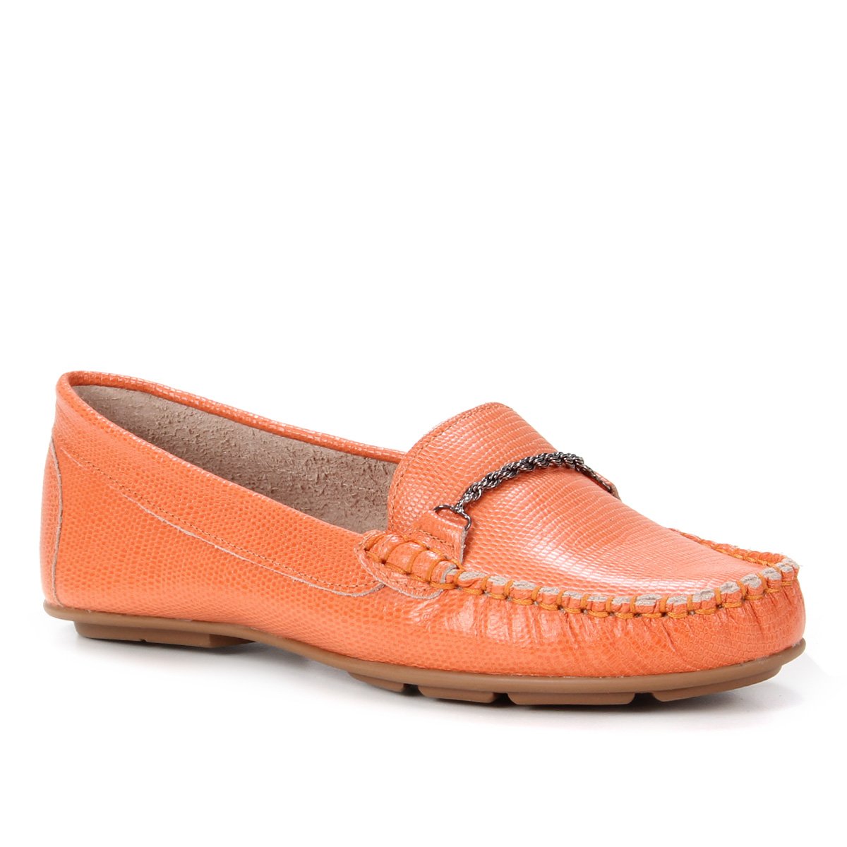 Mocassim Couro Shoestock Comfy Corrente Feminino