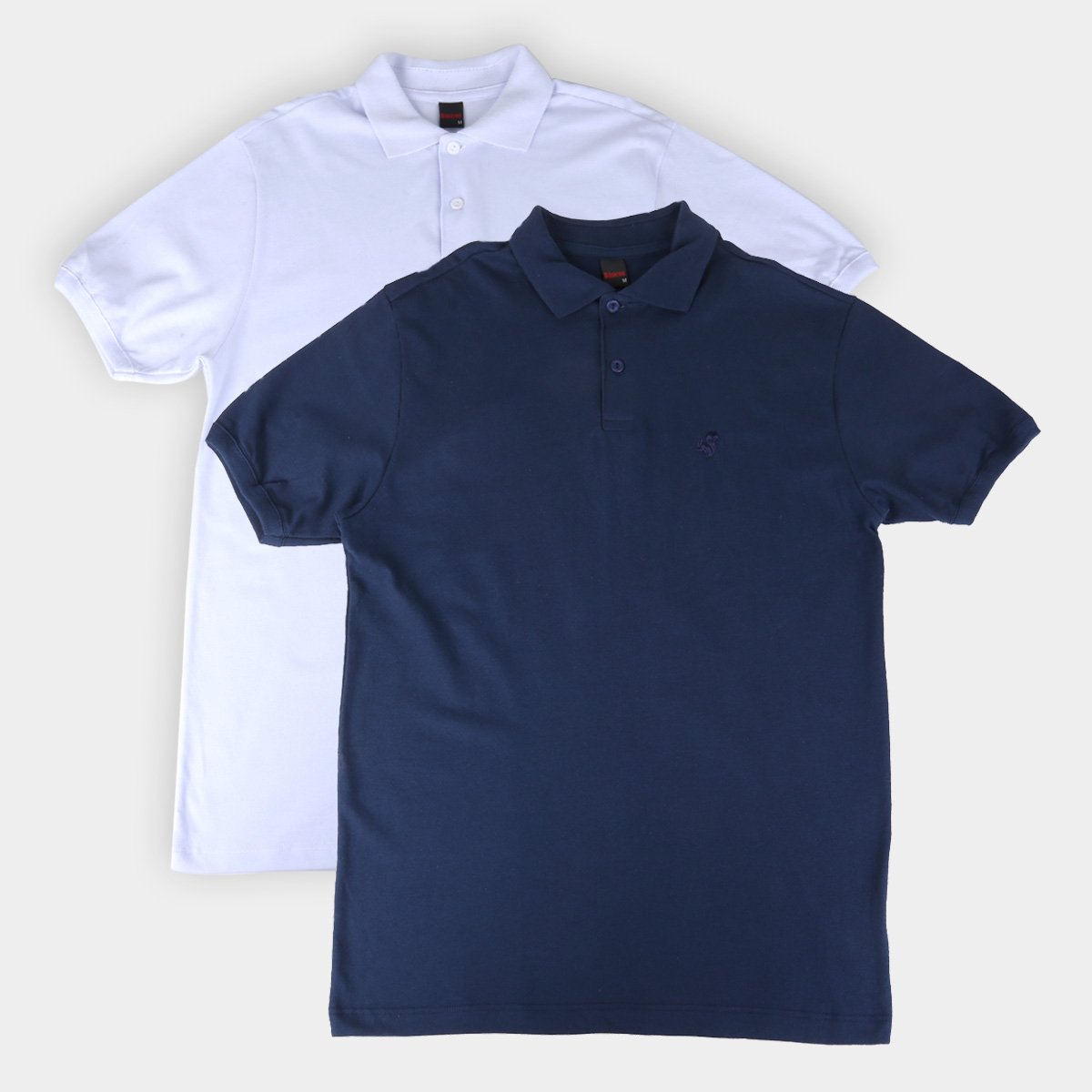 Kit 2 Camisas Polo Básicos Lisa Masculina