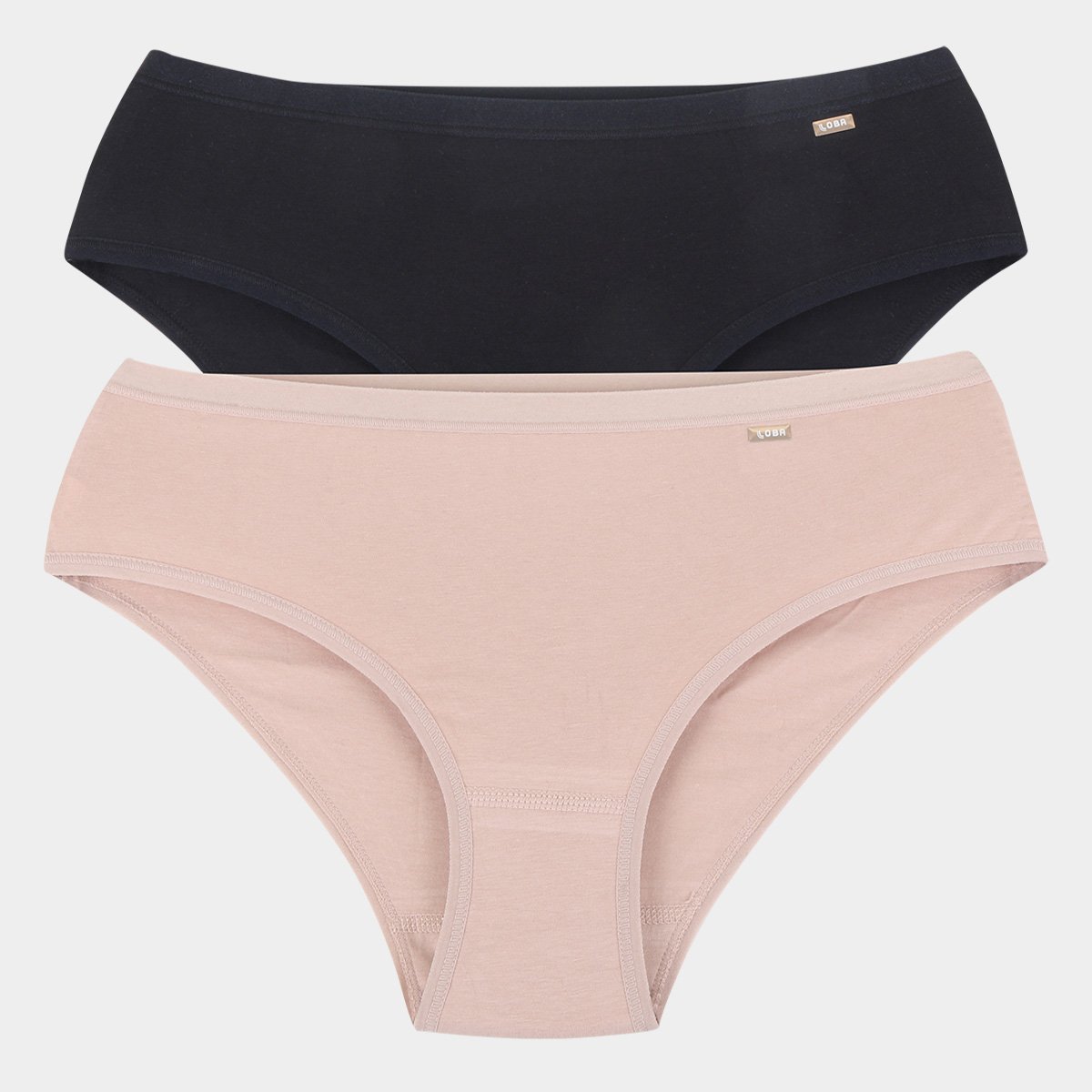 Kit Calcinha Lupo Básica Cotton Feminina 2 Peças