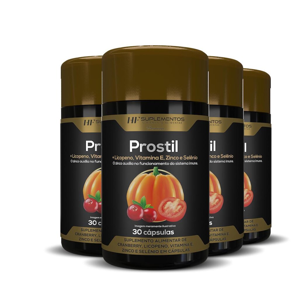 4x PROSTIL OLEO SEMENTE DE ABOBORA 30CAPS HF SUPLEMENTOS