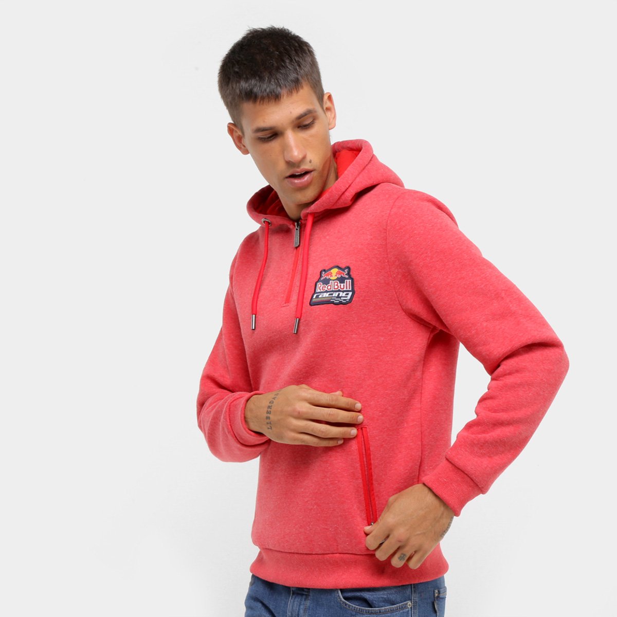 Moletom Red Bull Meio Ziper Mescla Racing Rbr Masculino