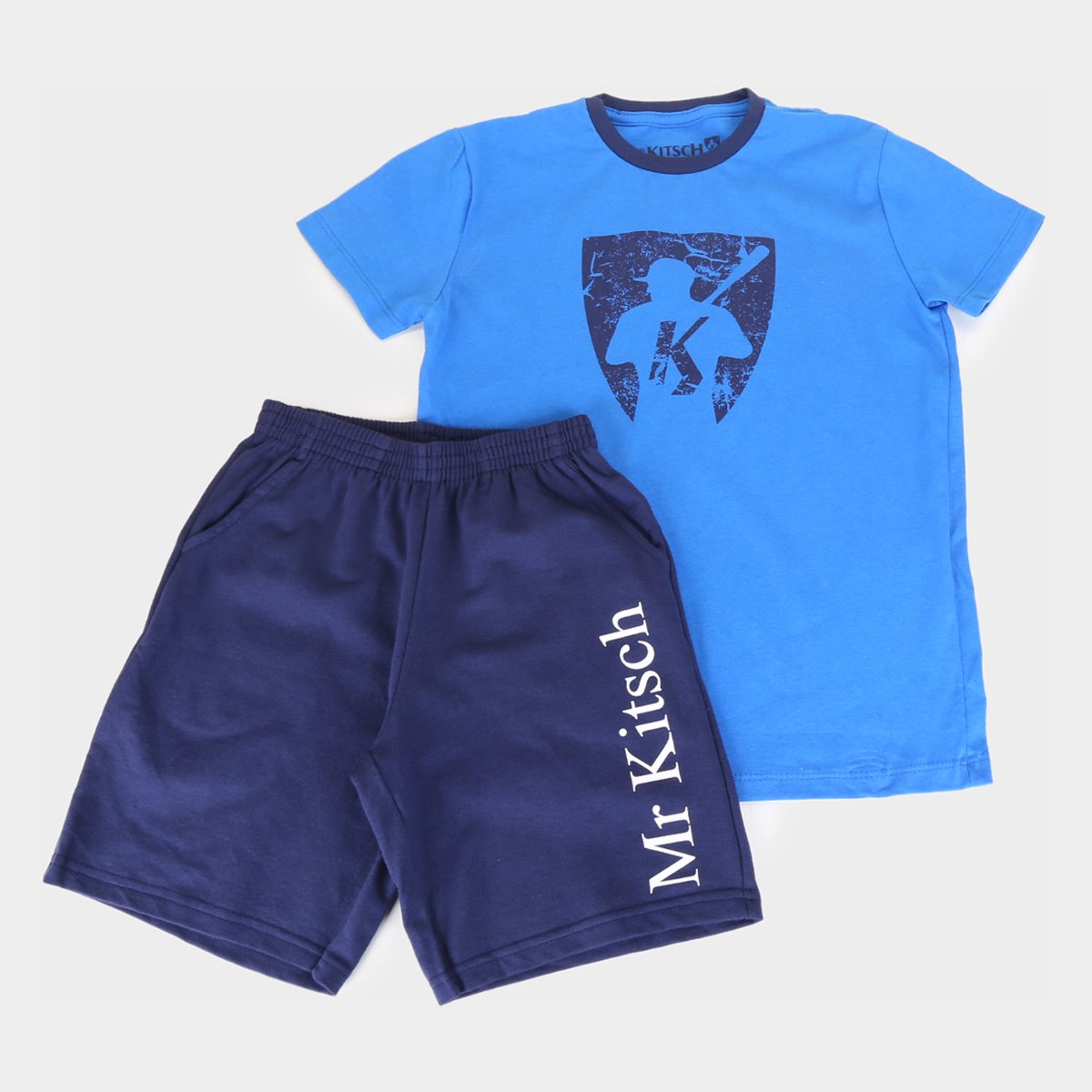 Conjunto Juvenil MR. Kitsch Logo Camiseta + Short Masculino