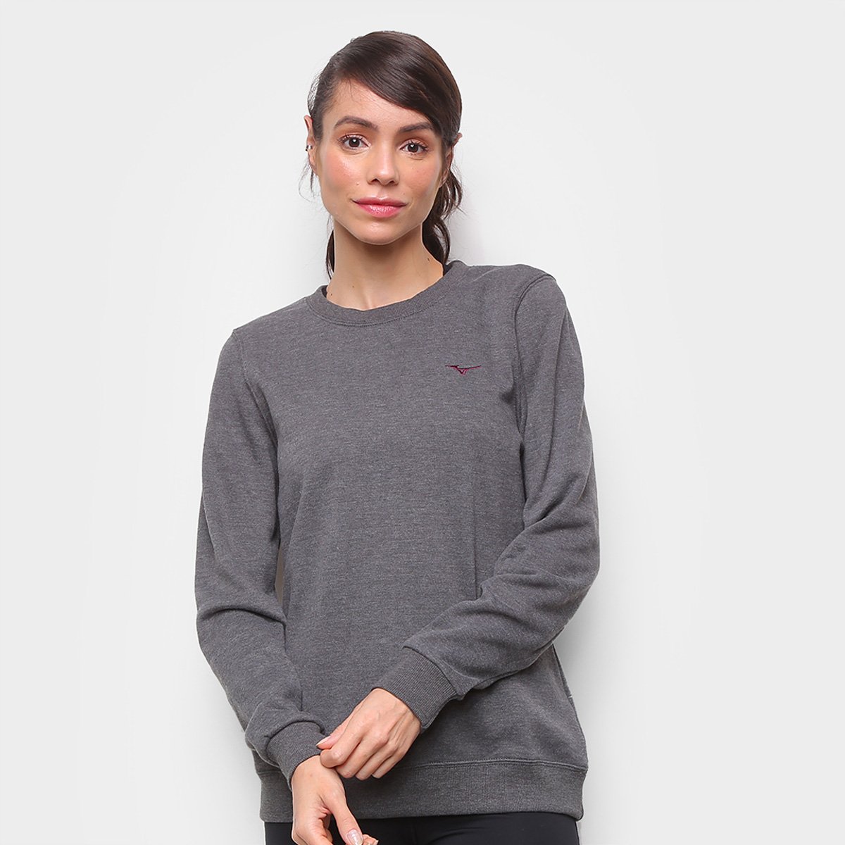 Moletom Mizuno Básico Loguinho Feminino