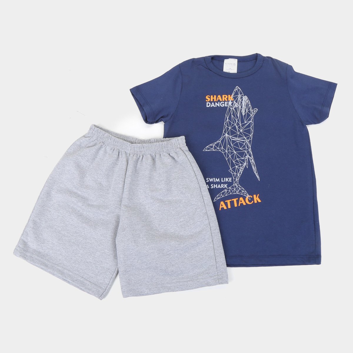 Conjunto Infantil Candy Kids Shark Attack Masculino