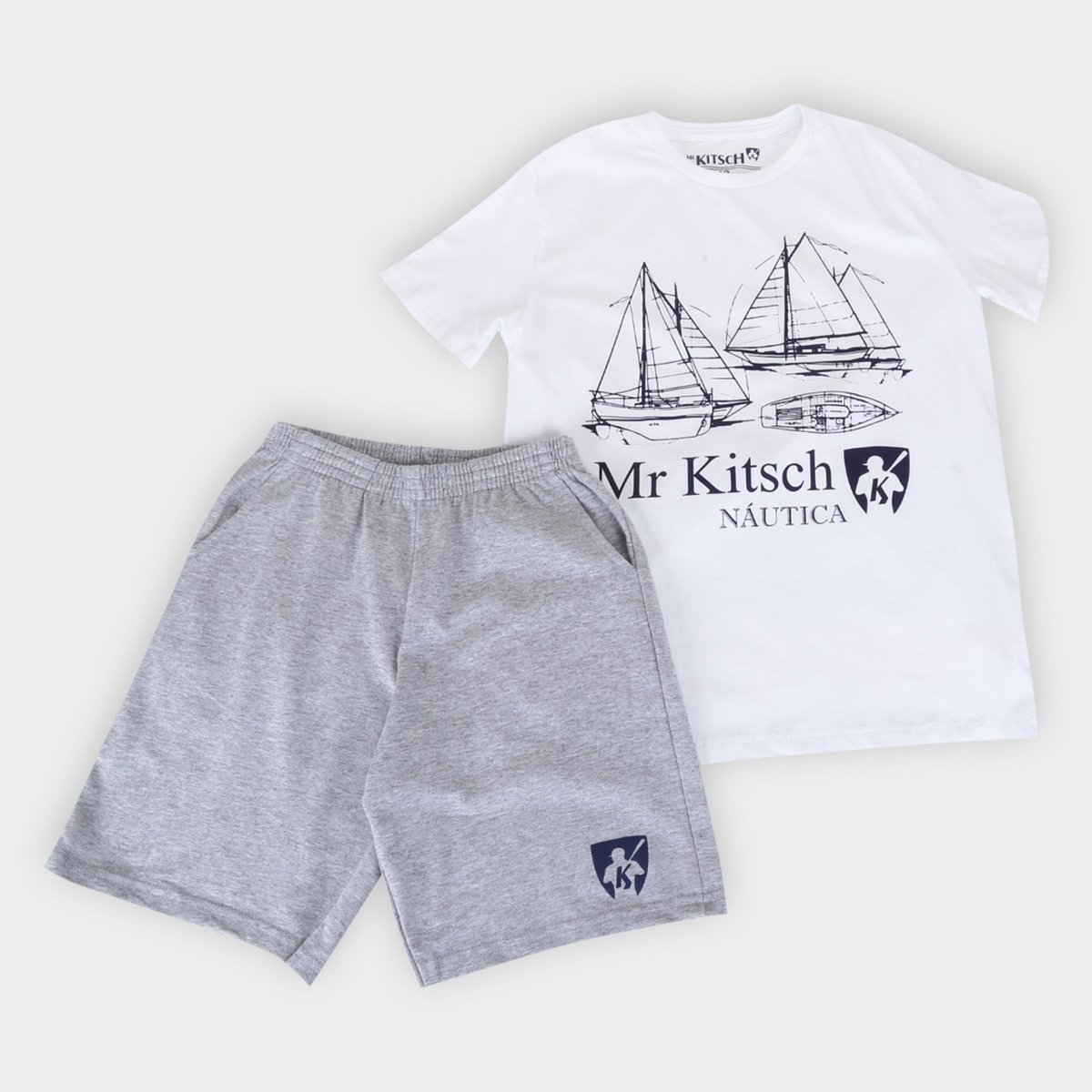 Conjunto Juvenil MR. Kitsch Náutica Camiseta + Short Masculino