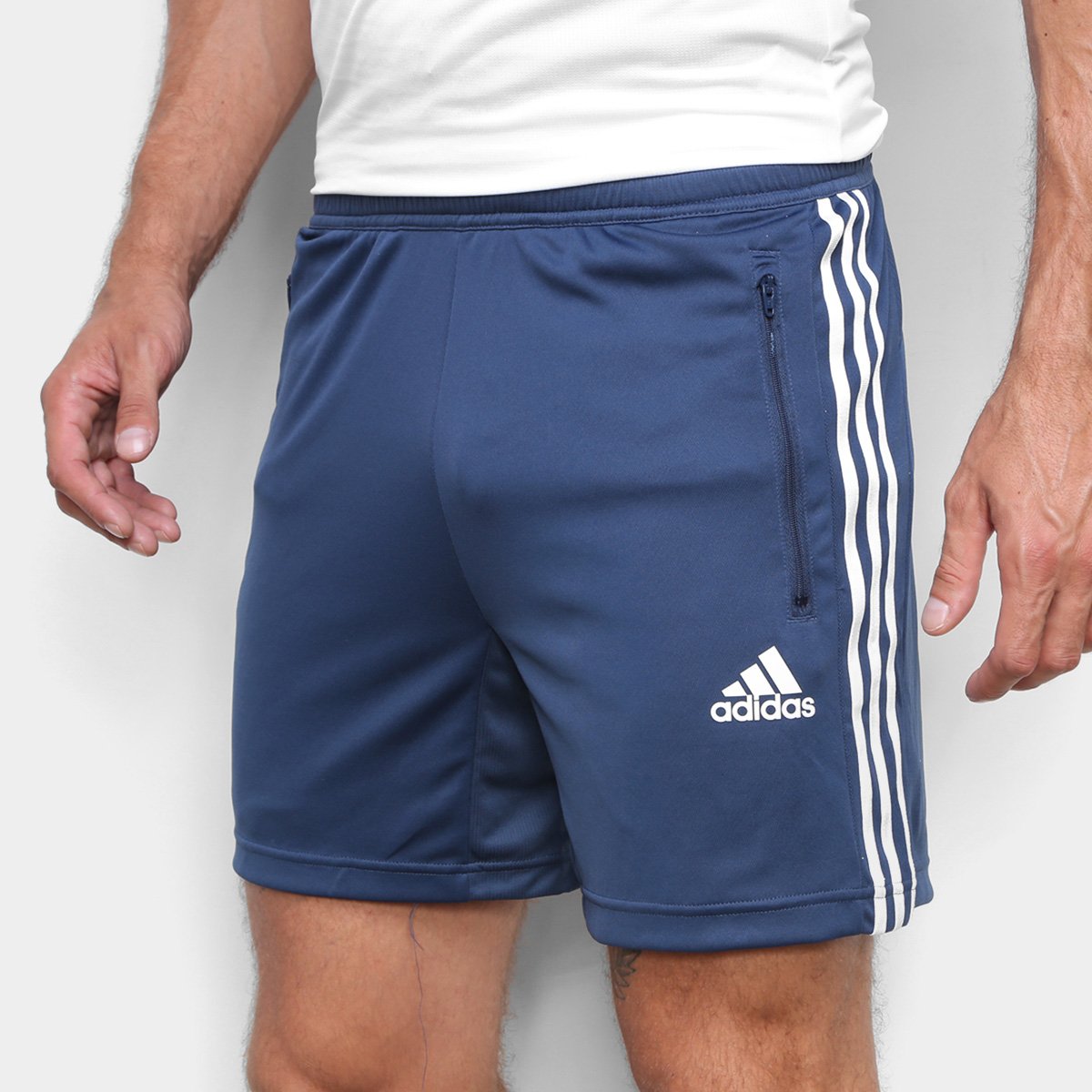 Short Adidas D2M 3 Listras Masculino