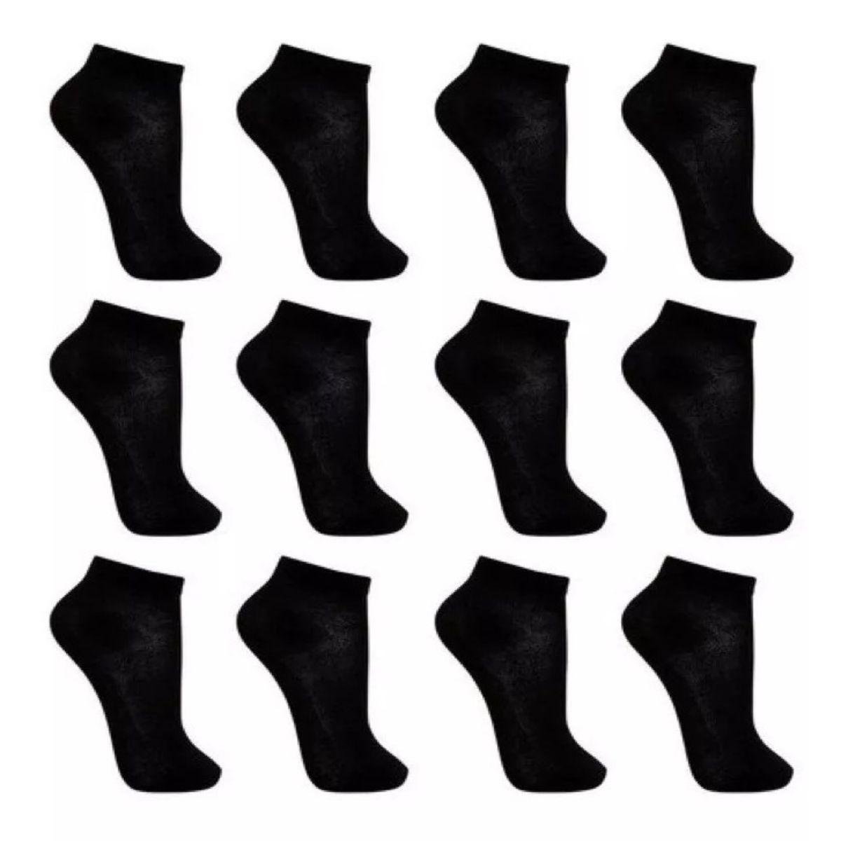 6 Pares Meias Masculinas Pretas Cano Baixo Menor preço em 6 Pares Meias Masculinas Pretas Cano Baixo