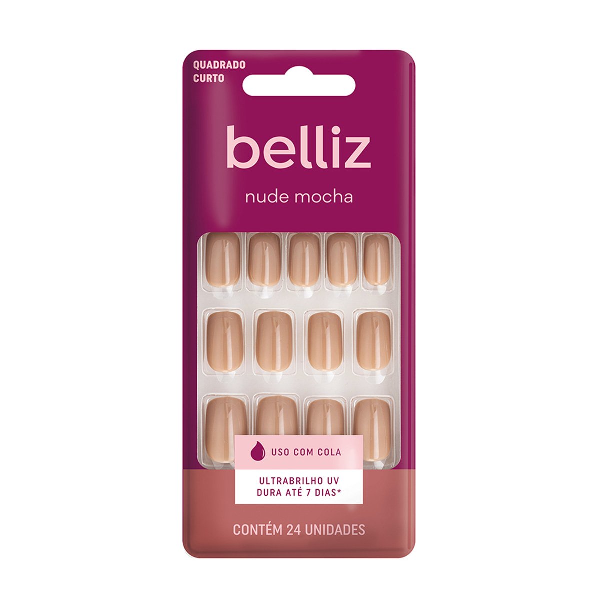 Unhas Postiças Belliz Nude Mocha