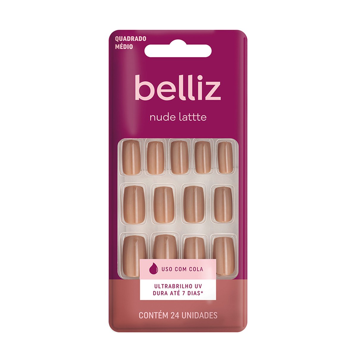 Unhas Postiças Belliz Nude Latte