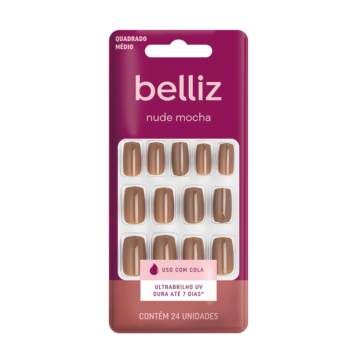 Unhas Postiças Belliz Nude Mocha
