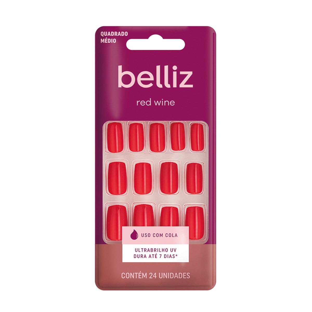 Unhas Postiças Belliz Red Wine