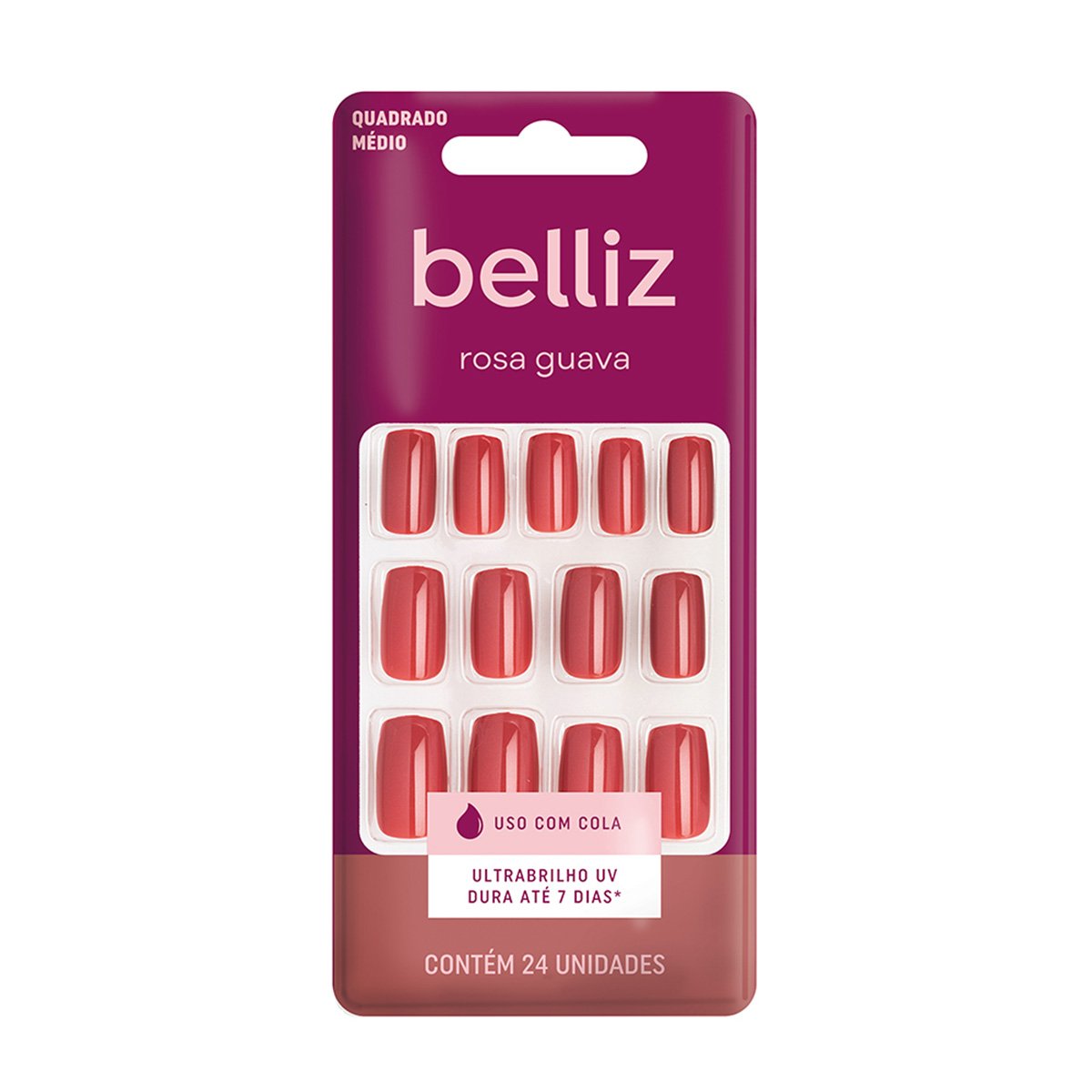 Unhas Postiças Belliz Rosa Guava