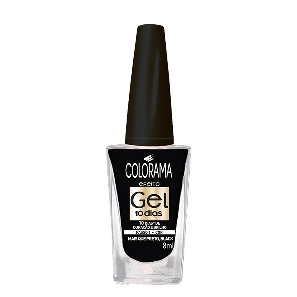 Esmalte Cremoso Colorama Gel Mais que Preto, Black