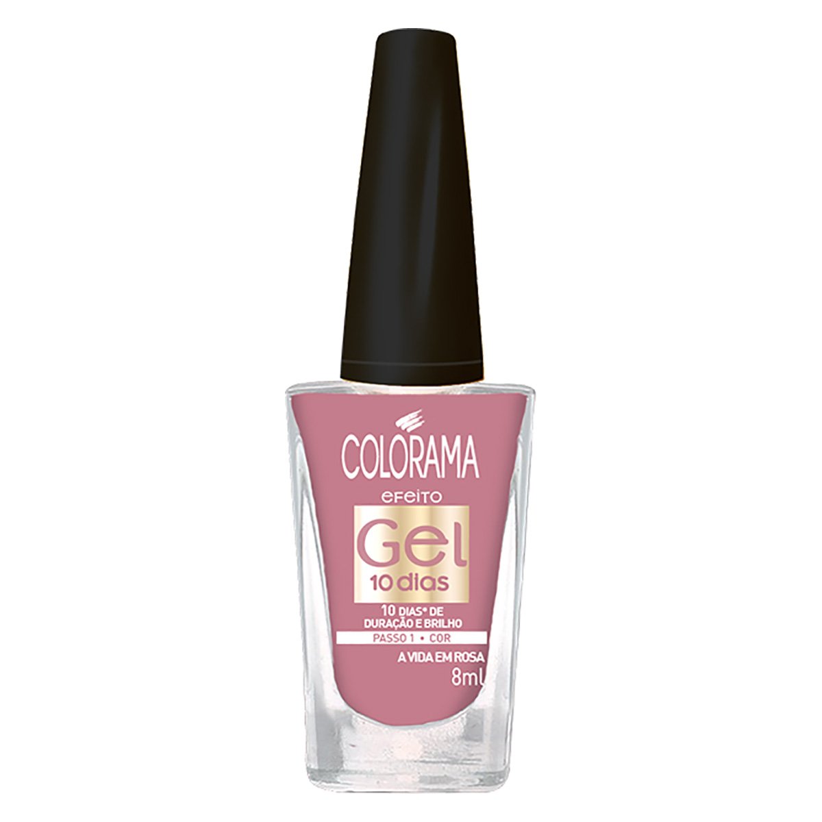Esmalte Colorama Efeito Gel 10 dias Passo 1 - A Vida em Rosa, 8ml