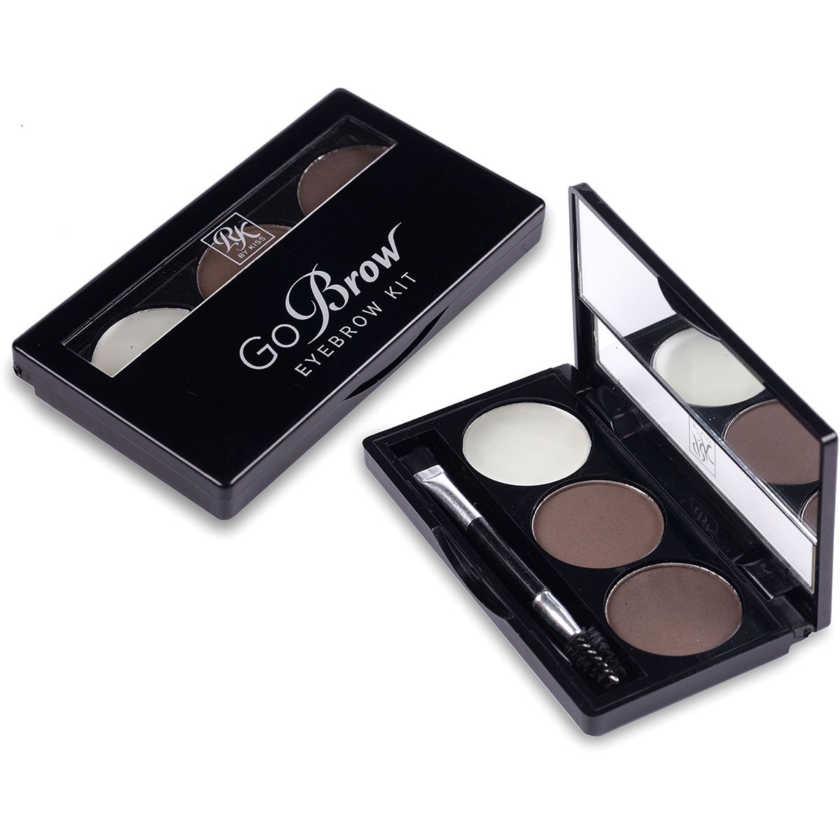 RK By Kiss Kit de Sobrancelha cor Black Dark Brown