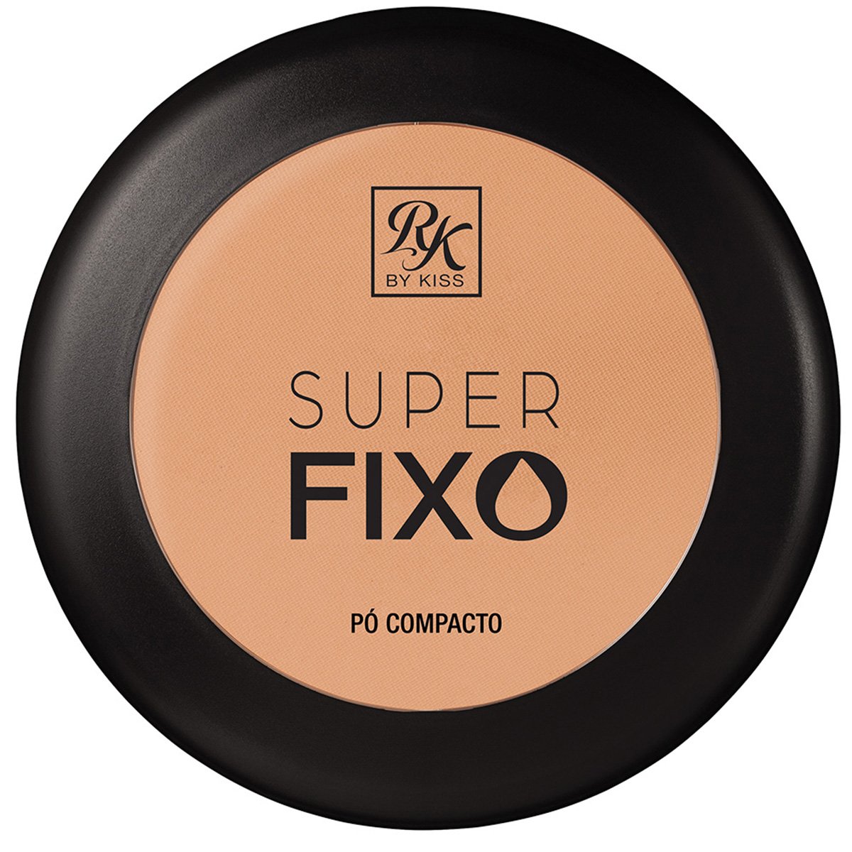 Pó Compacto RK By Kiss Super Fixo cor Creme 15g