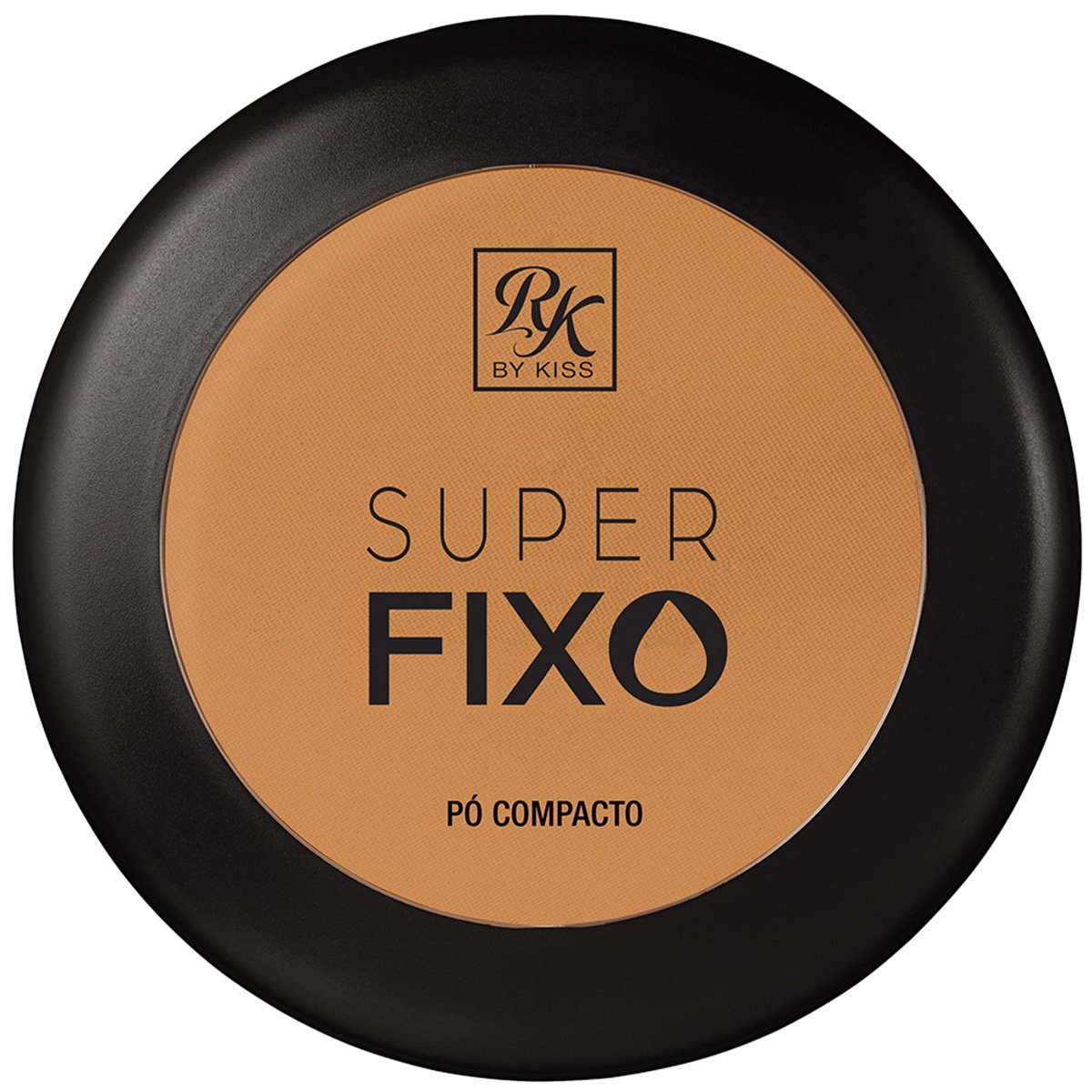 Pó Compacto RK By Kiss Super Fixo cor Cappuccino 15g
