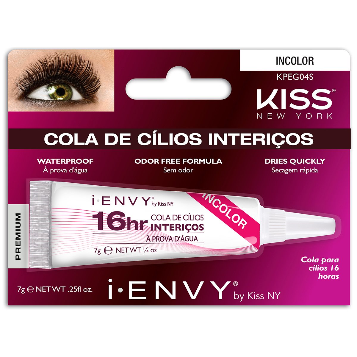 Cola para Cílios Postiços i-ENVY by Kiss NY 16 horas