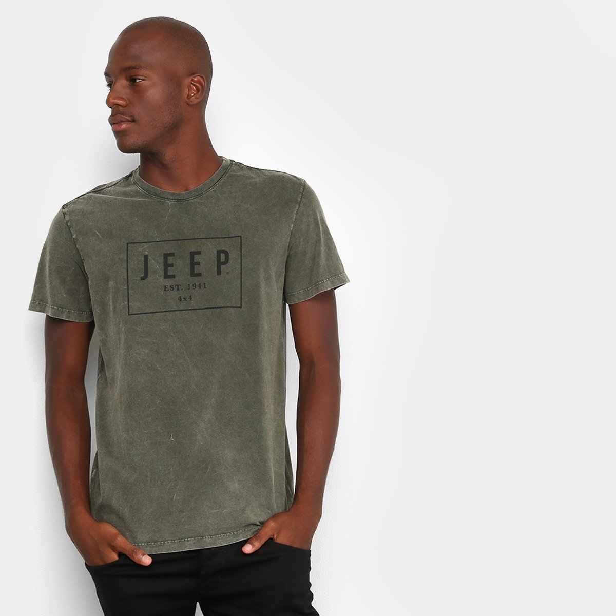 Camiseta Jeep Premium Marmorizada Box Masculina