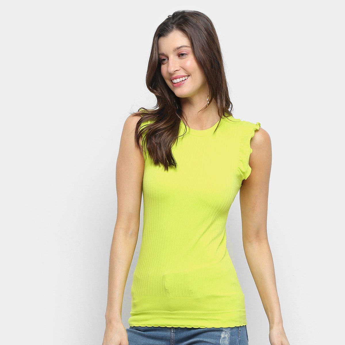 Camisete Lupo Regata Babado Feminina