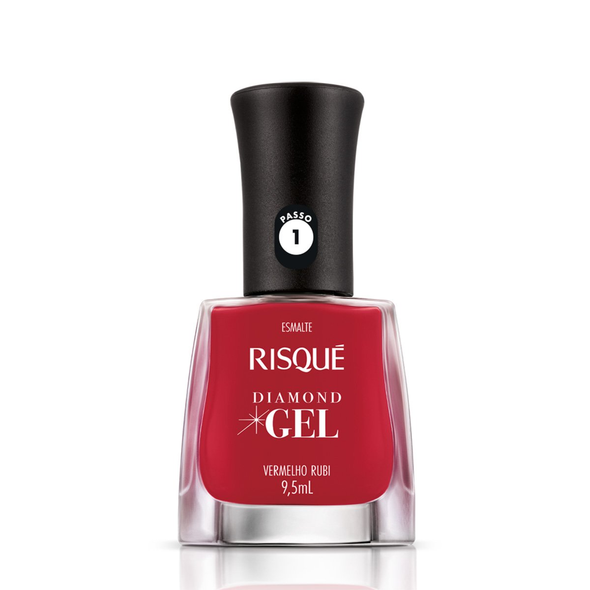 Esmalte Risqué Cremoso Diamond Gel Vermelho Rubi - 9,5ml