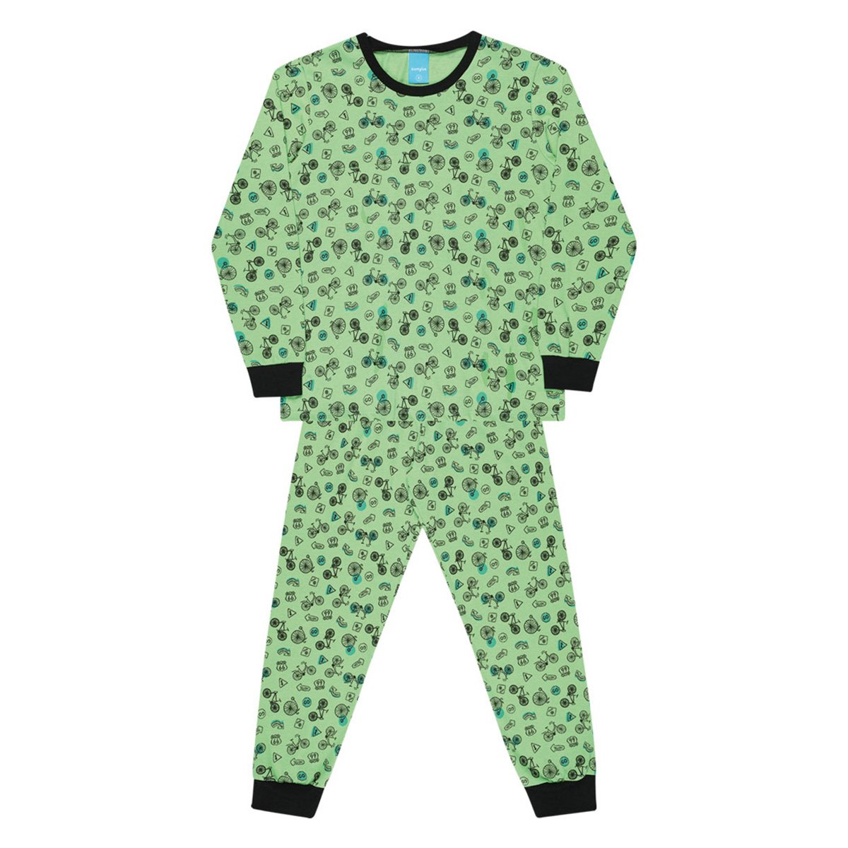 Pijama Infantil Kamylus Estampado Longo