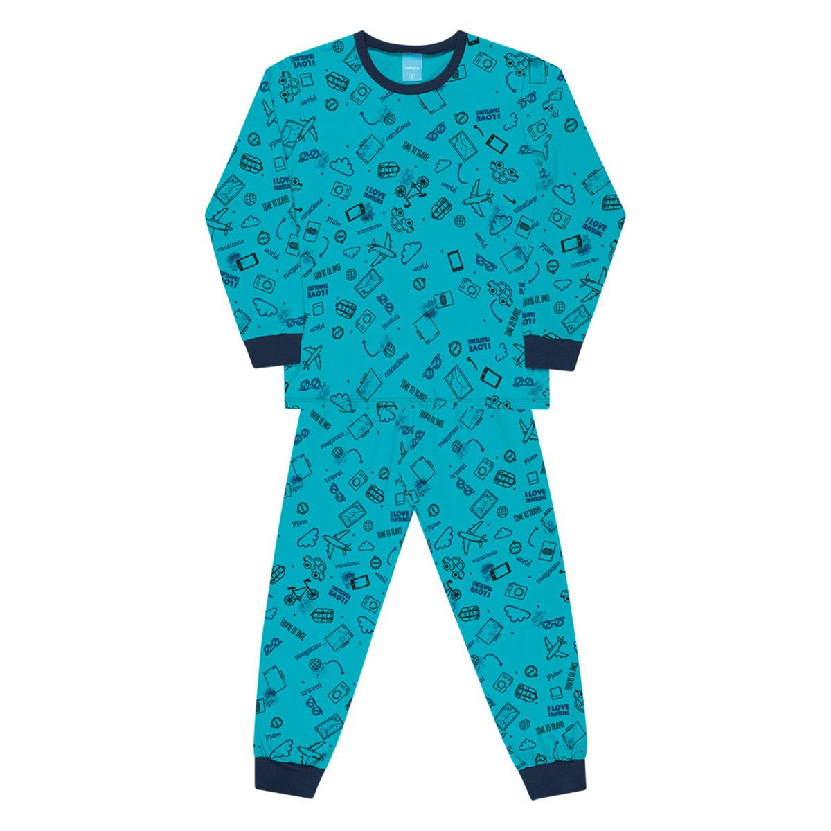 Pijama Bebê Kamylus Estampado Longo