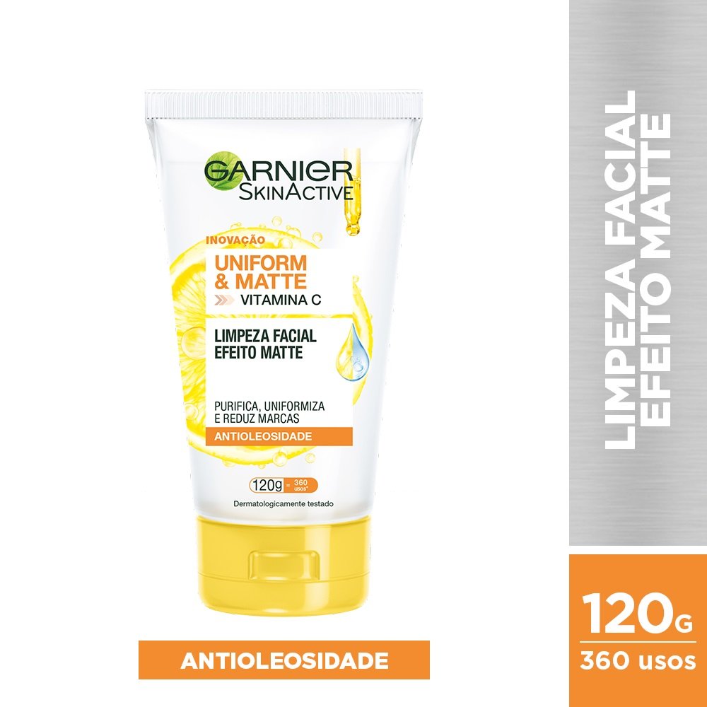 Limpeza Facial Garnier Skin Uniform & Matte - 120g