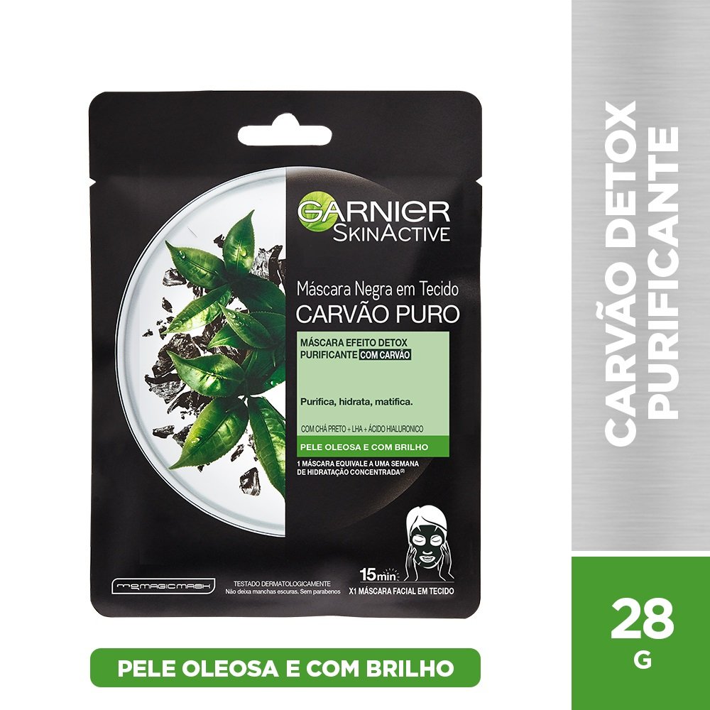 Máscara Facial Detox Garnier Skin Pure Carbón - 32g