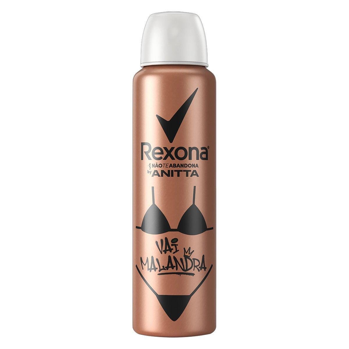 Desodorante Antitranspirante Aerosol Rexona Vai Malandra by Anitta 150 ML