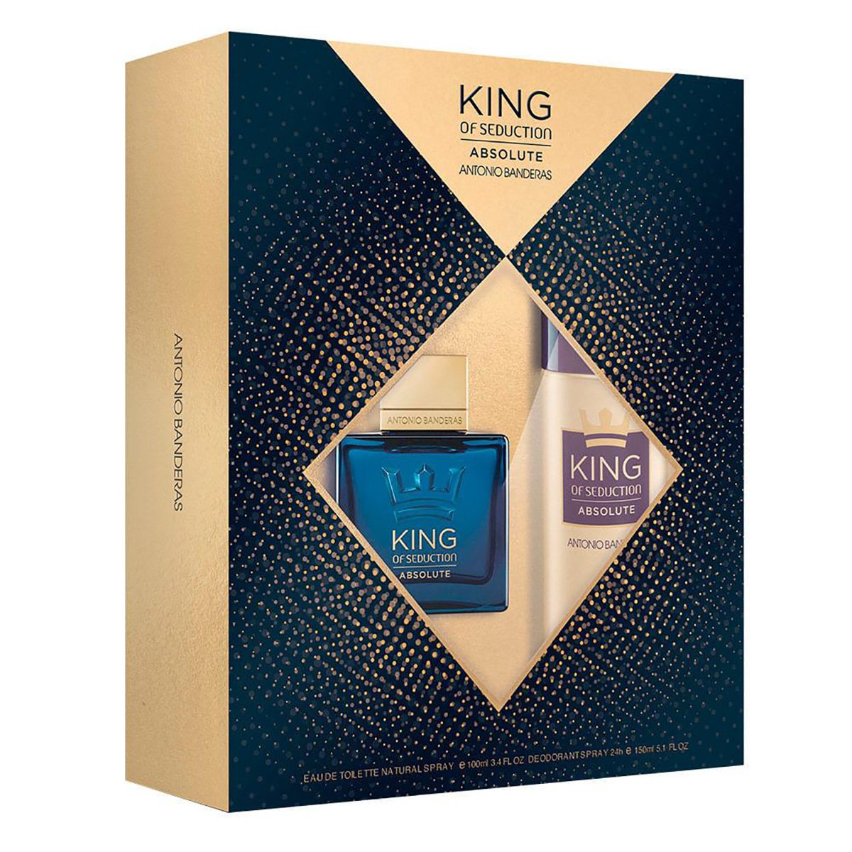 Kit Perfume Masculino King Of Seduction Absolute Antonio Banderas EDT 100ml + Desodorante 150ml