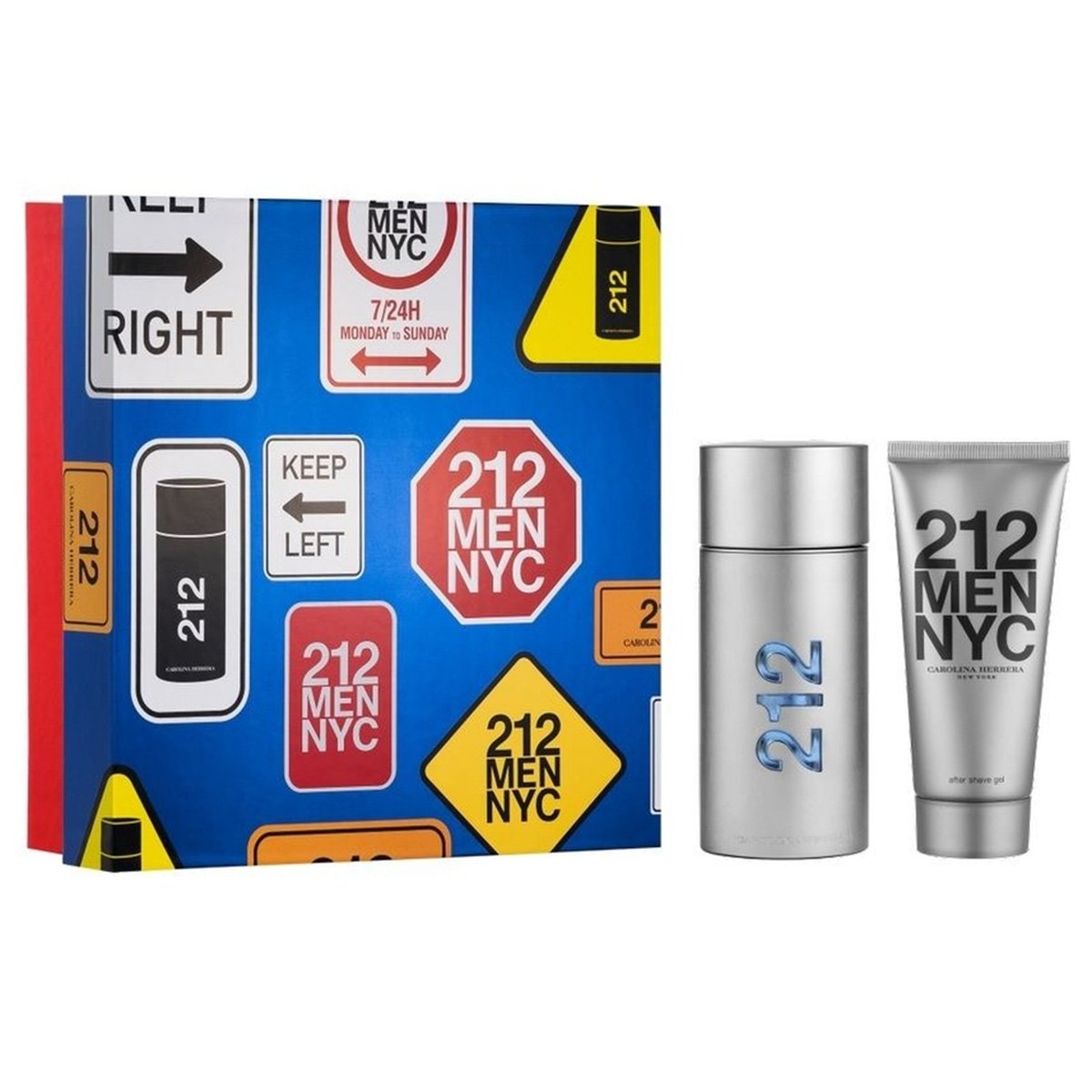 Kit Perfume Carolina Herrera 212 Men Eau de Toilette Masculino 100ml + Loção Pós Barba 100ml