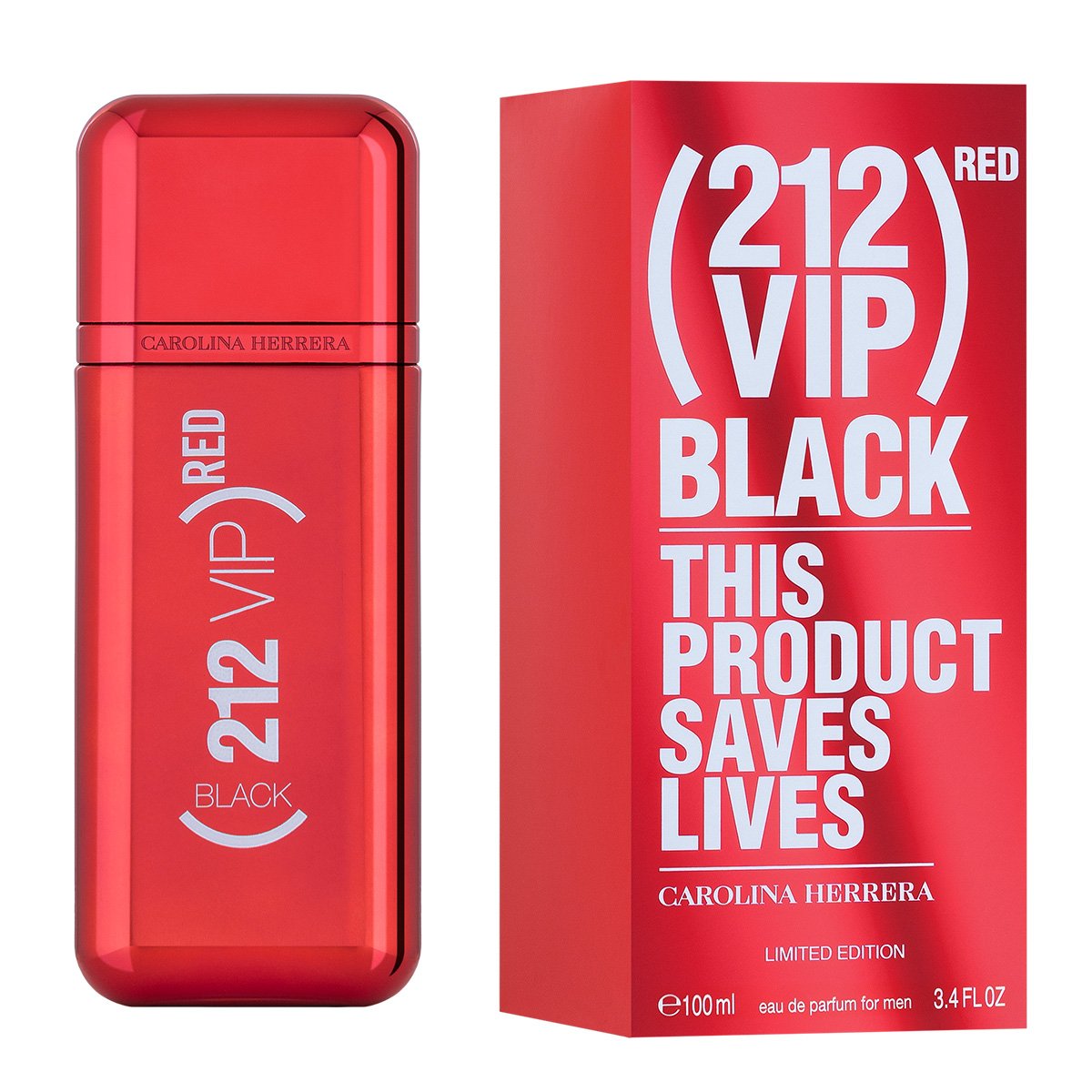 Perfume Carolina Herrera 212 Vip Men Black (RED) Eau de Parfum Masculino 100ml