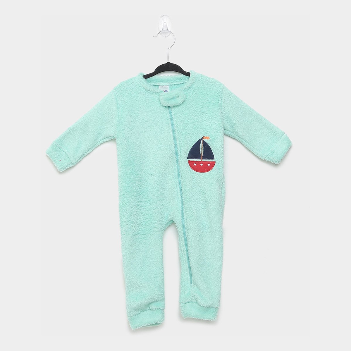Macacão Pijama Bebê Candy Kids Barco Sem Pé Masculino